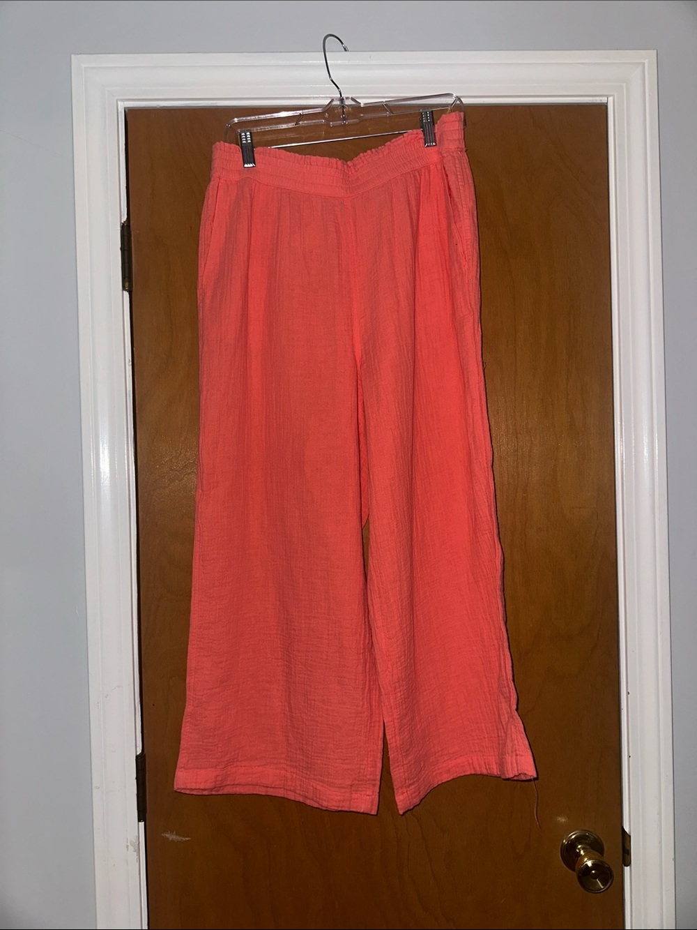 Lands' End Wide Leg Pants in Coral